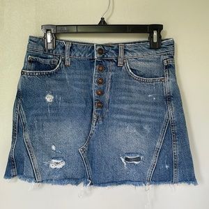 Free People denim skirt